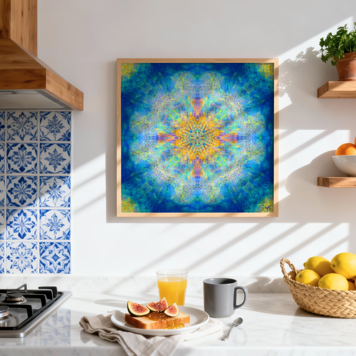 Mandala 01 — print on wall